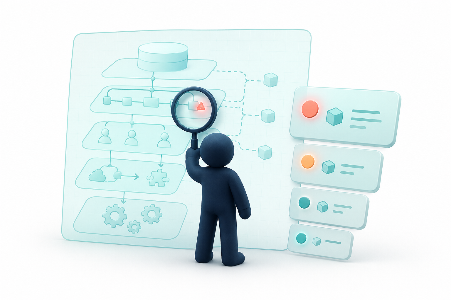 An architect reviewing a layered Salesforce org and ranking the findings by risk